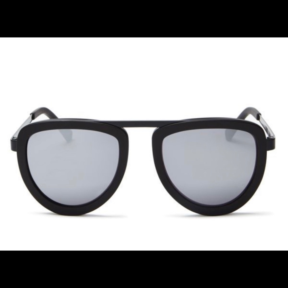 Kendall & Kylie Black Frame Sunglasses with Silver Lenses